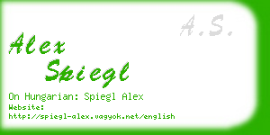 alex spiegl business card